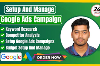 setup and manage google ads campaign, adwords PPC campaign