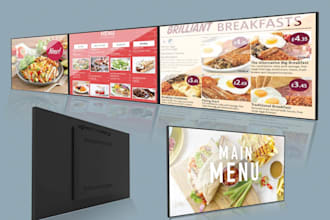 do digital menu design for restaurants and cafes