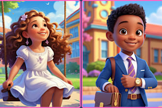 illustrate children story book , children picture book illustration, child book