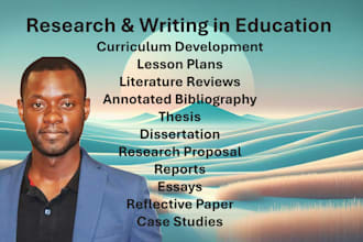 provide expert research and writing in education