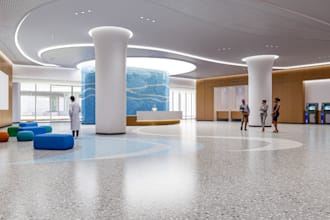 design medical, healthcare,3d cgi pharmacy, chemist, clinic interior design, lab