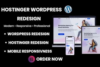 redesign hostinger wordpress website, hostinger redesign,redesign hostinger