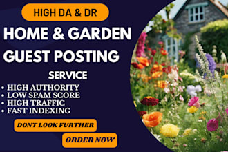 do guest post on home decore and garden websites with dofollow backlinks