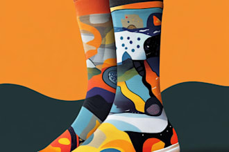 make a custom and unique socks design