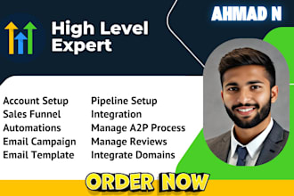 setup go high level automations and design funnels