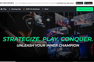 develop tournament website gaming, esports website football tournament website