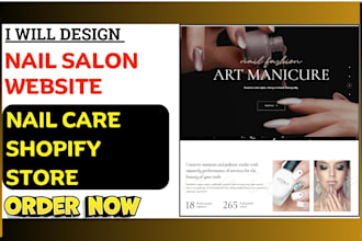 design nail shopify store nail salon store beauty website nail beauty store