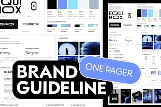 create one pager brand guideline