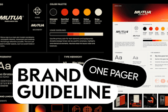 create one pager brand guideline