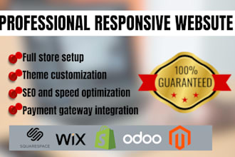 build and setup magento godaddy woocommerce odoo wix website