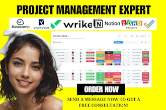 do boards creation tasks on wrike, basecamp, smartsheet, notion zoho projects
