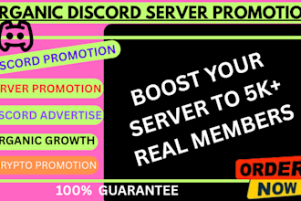 advertise, grow and promote your discord server to get real and organic members