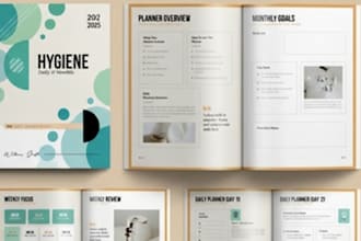 design german ebook, daily planner, hygiene routine workout , fitness planner