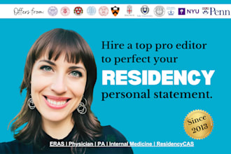 edit and improve your medical school or residency personal statement