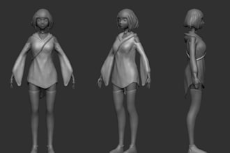 fix your 3d character model,action figure,statue 3d sculpting for printing stl