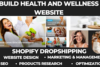 build a wellness blog, fitness coaching website, or nutrition shopify store SEO