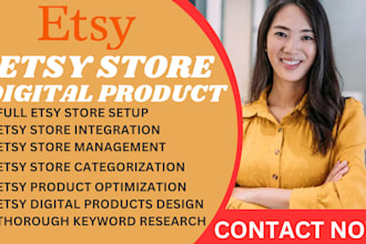design etsy digital product etsy seo listings setup etsy shop etsy promotion