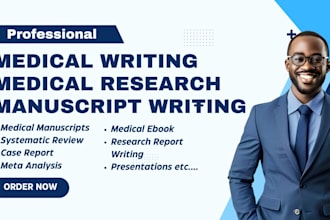 write medical ebook medical manuscript, systematic review, review articles
