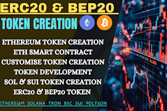 solana meme coin promotion, create custom bep20, erc20 token, smart contracts