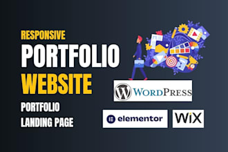 design a stunning portfolio website, personal resume, wordpress personal website