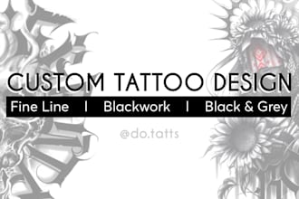 create a unique custom tattoo design for you