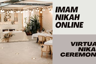imam nikah service, islamic marriage ceremony via zoom
