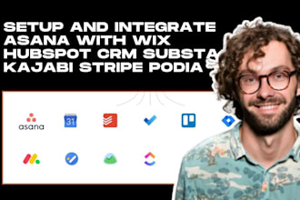 setup and integrate asana with wix hubspot CRM substack kajabi stripe podia