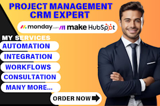 setup monday CRM workflow suitedash automations monday com board workspace