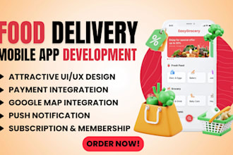 build food delivery app, restaurant app, flutterflow delivery app like uber eats