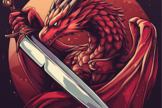 create fantasy, rpg gaming logo