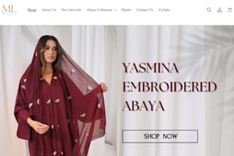 design stunning abaya shopify islamic wear store hijab website clothing store