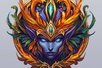 make awesome rpg fantasy or sci fi logo for you