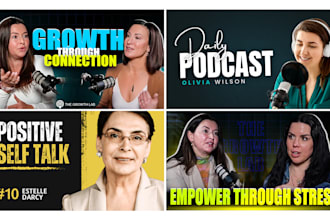 create eye catching podcast youtube thumbnails for your podcast or interview