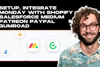 setup, integrate monday with shopify salesforce medium patreon paypal gumroad