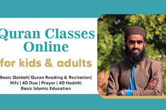 teach quran with tajweed, qaida, and hifz for kids and adults