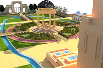 design landscape, backyard, swimming pool and garden
