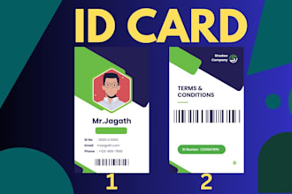 design professional company id cards in 24 hours