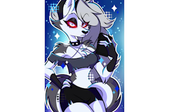 half body helluva boss oc or hazbin hotel oc or your character oc