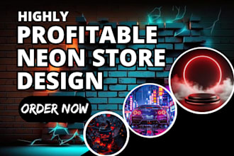 build sales driven neon shopify store neon dropshipping store neon website