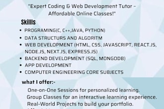 teach you cpp, java, python and web development from beginner to advanced