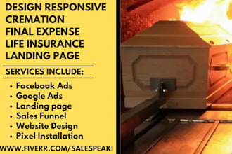 design gohighlevel cremation website final expense life insurance landing page