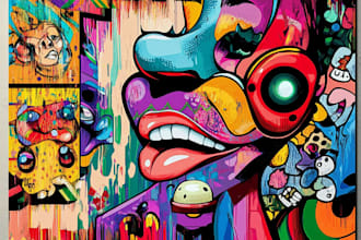 create graffiti art design for your logo or word