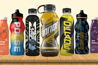design label logo for sports drinks, energy drink, beer, water, beverage, juice