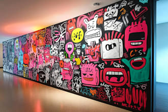 do custom graffiti art style logo for your merchandise