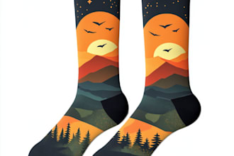 draw unique socks design for your brand