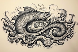 design a polynesian maori tribal tattoo