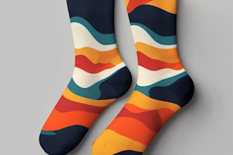 draw modern and unique custom socks