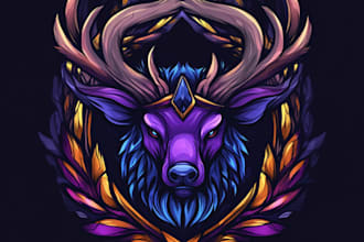 make fantasy game logo with cool unique magic style