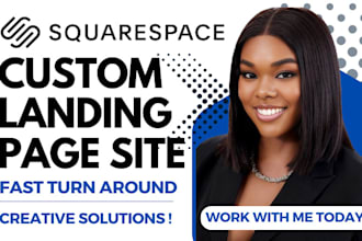 build neat one page website design and redesign custom squarespace landing page