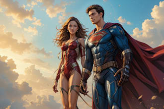 do amazing cartoon superhero character